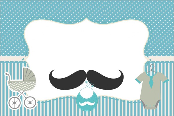 Convite Chá de Bebê Mustache