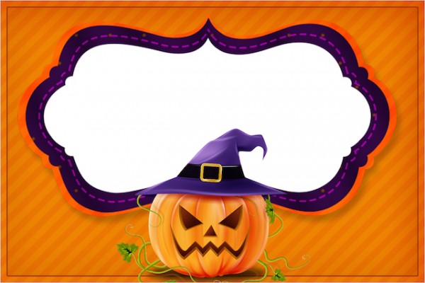 Halloween Abóbora – Kit Digital com molduras para convites, rótulos para guloseimas, lembrancinhas e imagens!