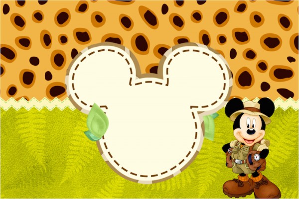 Convite Mickey Safari