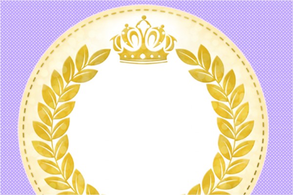 Convite Moldura e Cartão Coroa de Princesa Lilás