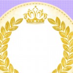 Convite Moldura e Cartão Coroa de Princesa Lilás2