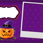 Convite Moldura e Cartão para Foto Halloween Abóbora1