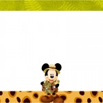 Convite e Cartão Mickey Safari