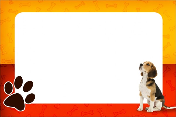Convite ou Cartão Cachorrinho Beagle
