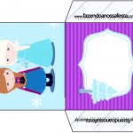 Envelope CD DVD Frozen Cute Roxo e Azul