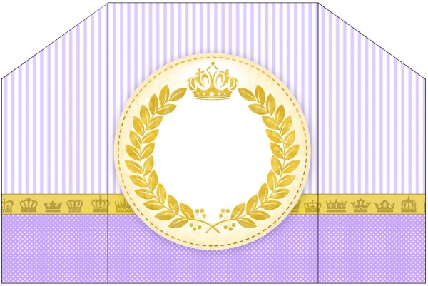 Envelope Convite Coroa de Princesa Lilás2