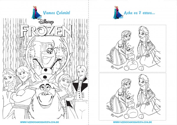 Livrinho de Atividades Frozen Página 7