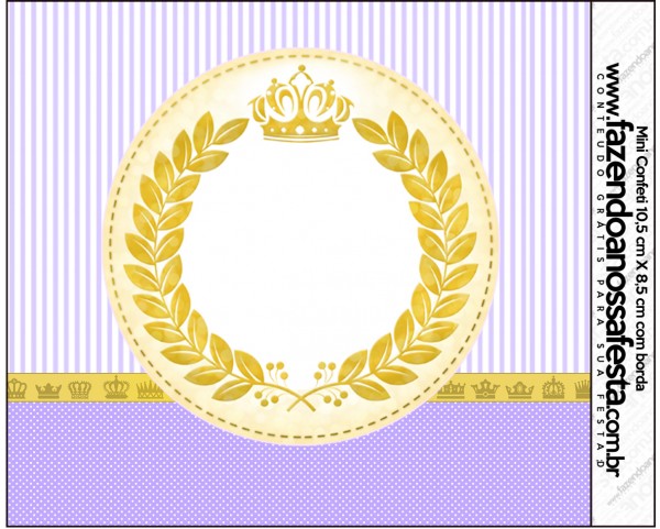 Mini Confeti Coroa de Princesa Lilás1