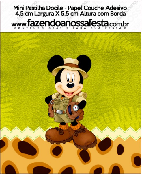 Mini Pastilha Docile Mickey Safari