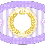 Placa Elipse Coroa de Princesa Lilás1