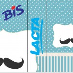 Rótulo Bis Duplo Chá de Bebê Mustache