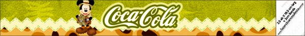 Rótulo Coca cola Mickey Safari