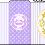Rótulo Tic Tac Coroa de Princesa Lilás1