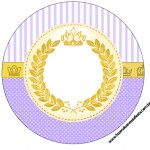 Rótulo Tubetes Latinhas Coroa de Princesa Lilás1