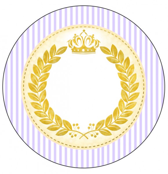 Rótulo Tubetes Latinhas e Toppers Coroa de Princesa Lilás 31