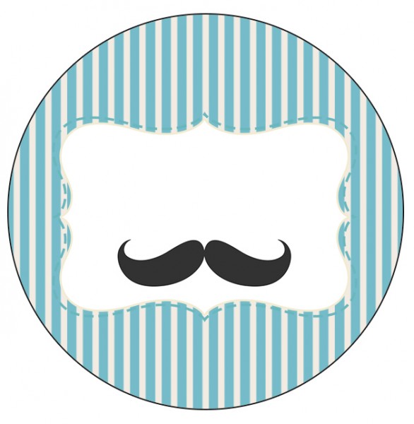 TubetesLatinhas e Toppers Chá de Bebê Mustache