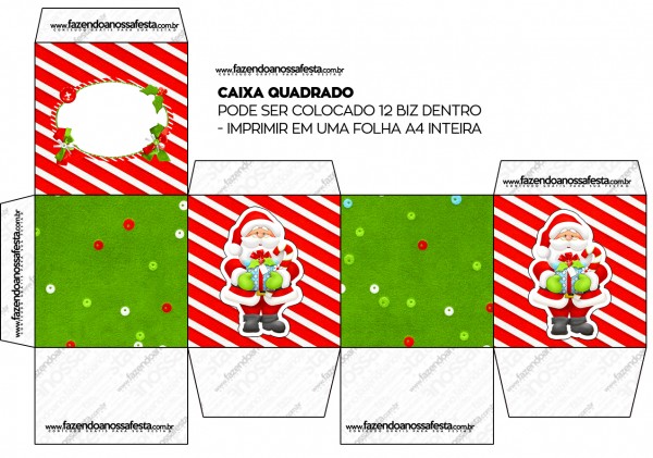 Caixa Bis Natal Vermelho e Verde1