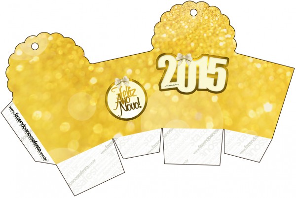 Caixa Cupcake Ano Novo 2015.