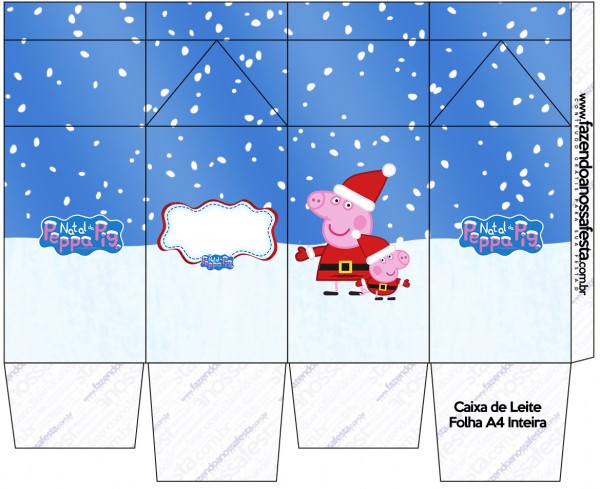 Caixa Leite Peppa Pig Natal