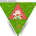 Caixa Pirâmide Natal Vermelho e Verde