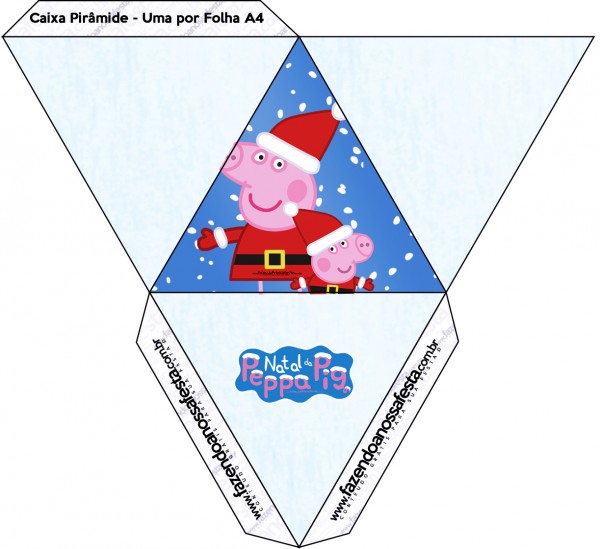 Caixa Pirâmide Peppa Pig Natal