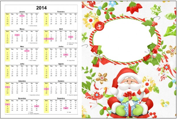 Convite Calendário 2014 1 Natal
