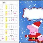 Convite Calendário 2014 1 Peppa Pig Natal