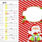 Convite Calendário 2014 Natal Vermelho e Verde 1