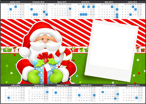 Convite Calendário 2015 Natal Vermelho e Verde1