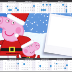 Convite Calendário 2015 Peppa Pig Natal