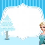 Convite, Cartão Frozen Azul