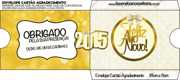 Convite Envelope Ano Novo 2015.
