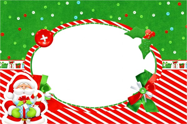 Convite Moldura e Cartão Natal Vermelho e Verde1