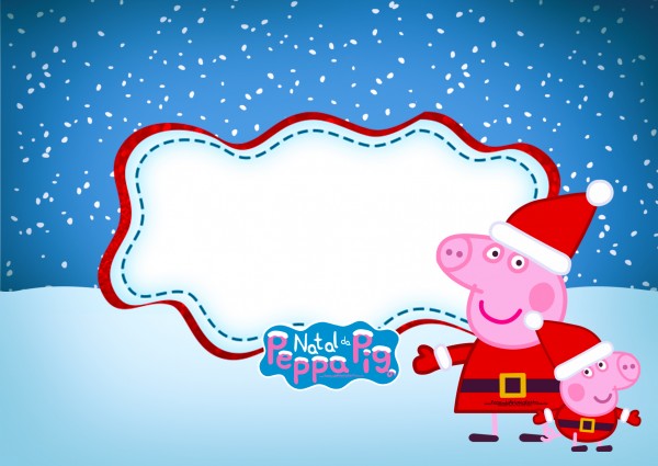 Convite Peppa Pig Natal