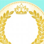 Convite,Cartão Coroa de Príncipe Verde