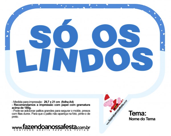 PLAQUINHAS MOLDE FNF peppa natal 21