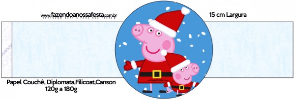 Porta Guardanapos Peppa Pig Natal