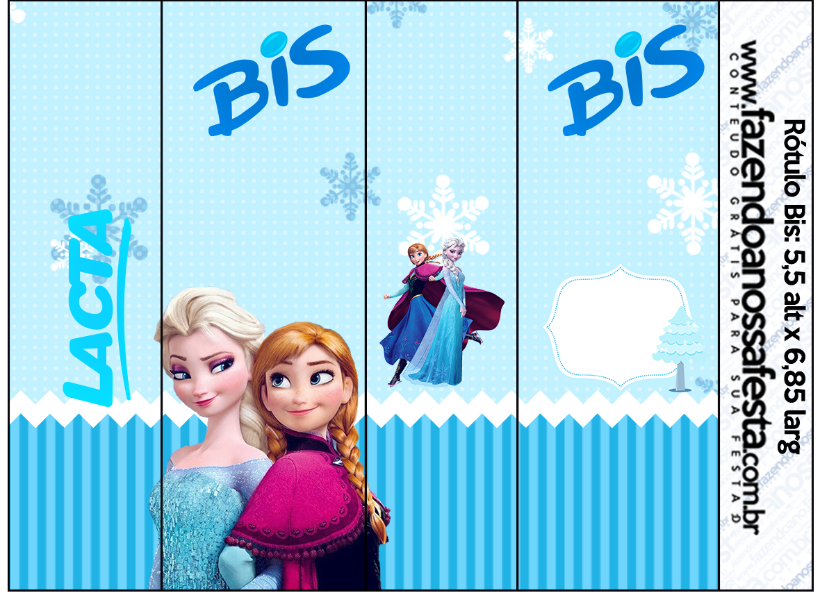 Rótulo Adesivo para Bis - Frozen