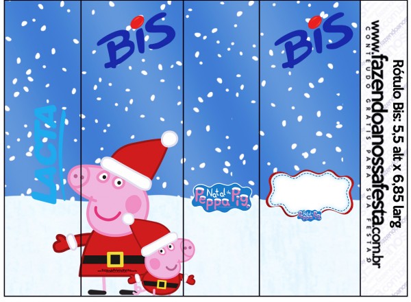Rótulo Bis Peppa Pig Natal