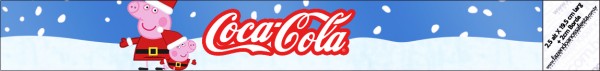 Rótulo Coca cola Peppa Pig Natal