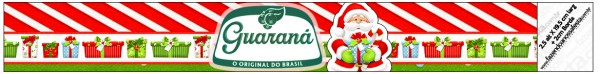 Rótulo Guaraná Natal Vermelho e Verde