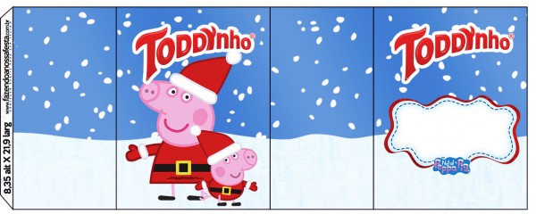 Rótulo Toddynho Peppa Pig Natal