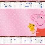 Convite Calendário 2015 Peppa Pig e Teddy