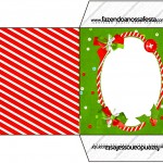 Envelope CD DVD Fundo Natal Vermelho e Verde