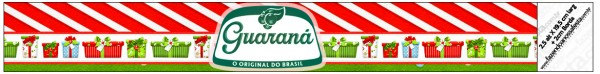 Rótulo Guaraná Fundo Natal Vermelho e Verde 2
