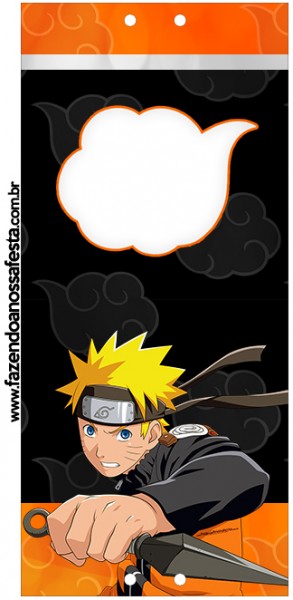 Rótulo Pirulito Naruto