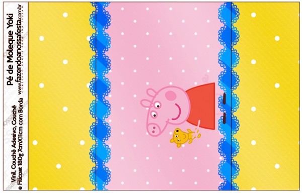 Rótulo Pé de Moleque Yoki Peppa Pig e Teddy