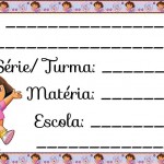 Etiqueta Escolar para Imprimir Dora