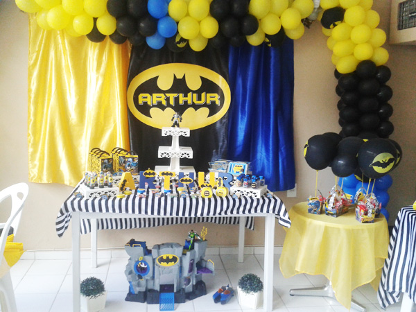 Mesa de Doces Festa Batman do Arthur