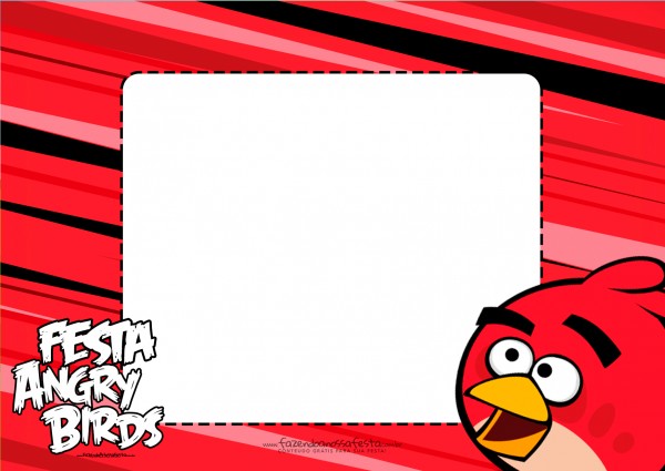 Convite Angry Birds 3
